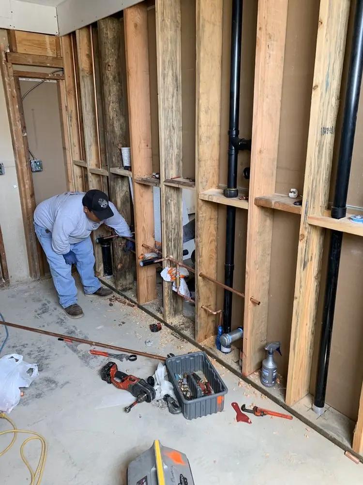 Commercial rough-in plumbing for Trenchless Sewer Repair in Yorktown